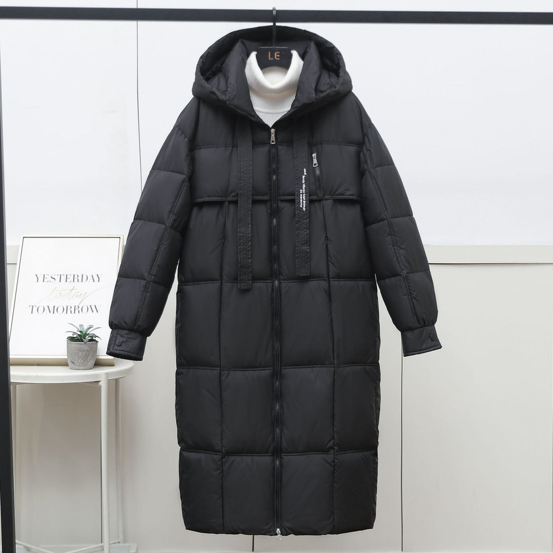 Damen Lange Daunenjacke Drune