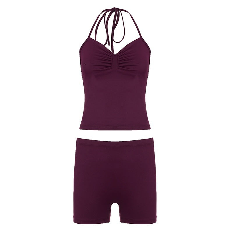 Damen Sportliches Bikini-Set mit verstellbaren Trägern und hohem Schnitt Drune