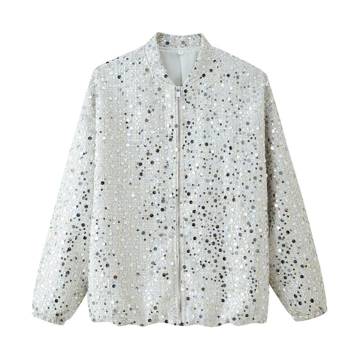 Damen modische Pailletten-Jacke Drune