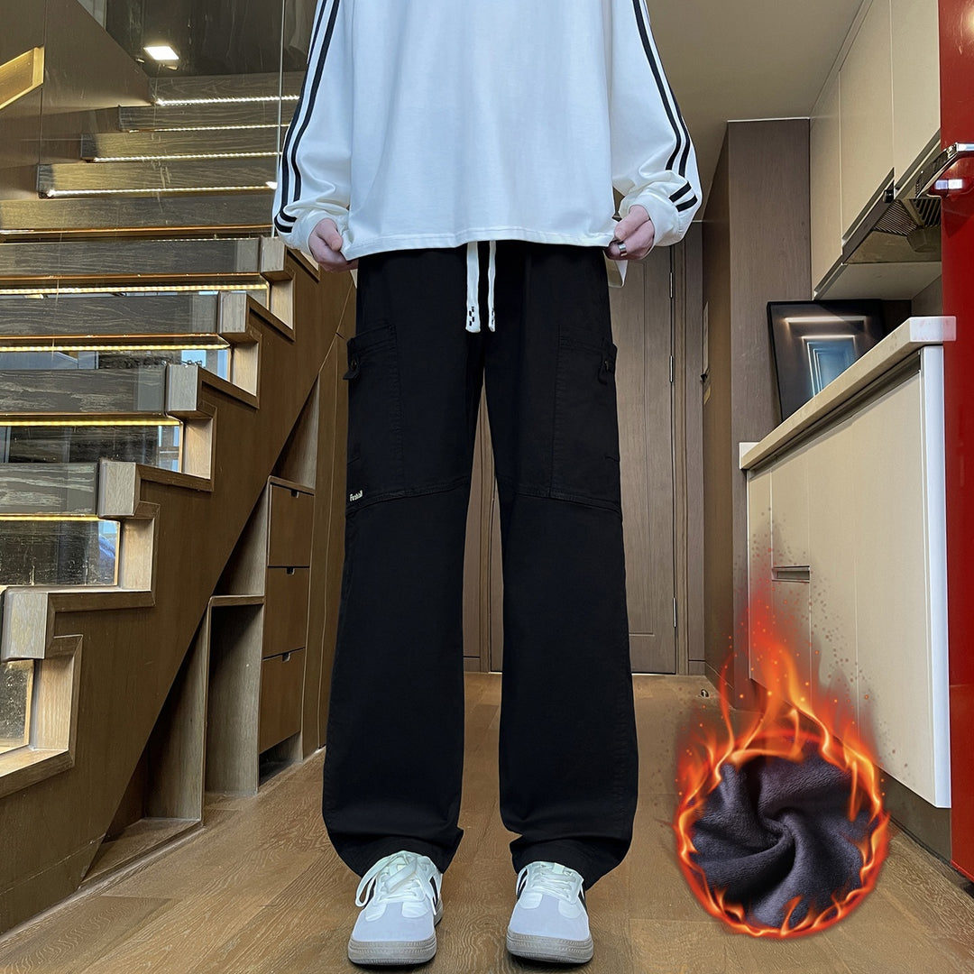 Herren Weite Cargo-Hose mit Thermofutter, Kordelbund & Utility-Taschen Drune