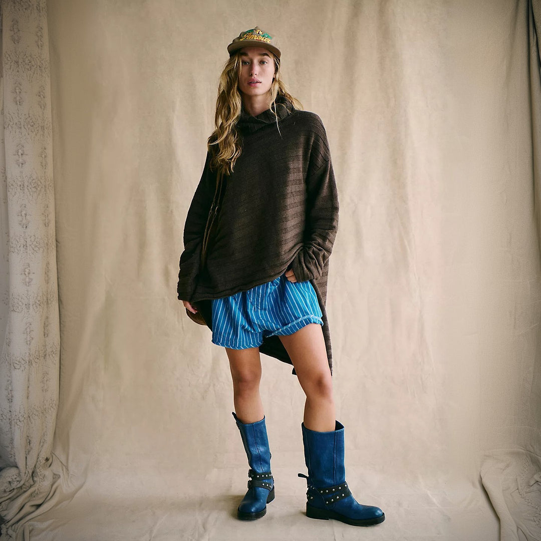 Damen Oversized Strickpullover mit asymmetrischem Schnitt Drune