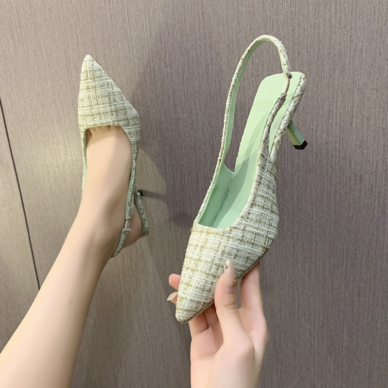 Damen elegante Slingpumps mit feiner Textur Drune