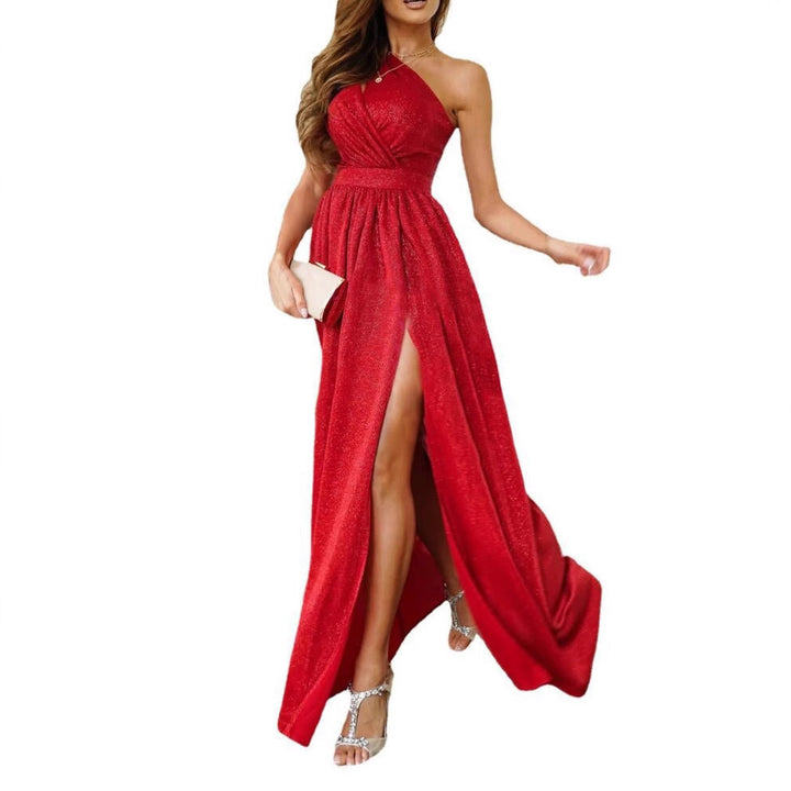 Damen Elegantes Asymmetrisches Abendkleid Drune