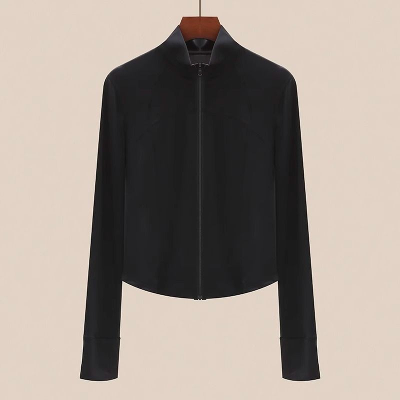 Damen sportliche Freizeitjacke mit hohem Kragen und durchgehendem Reißverschluss Drune
