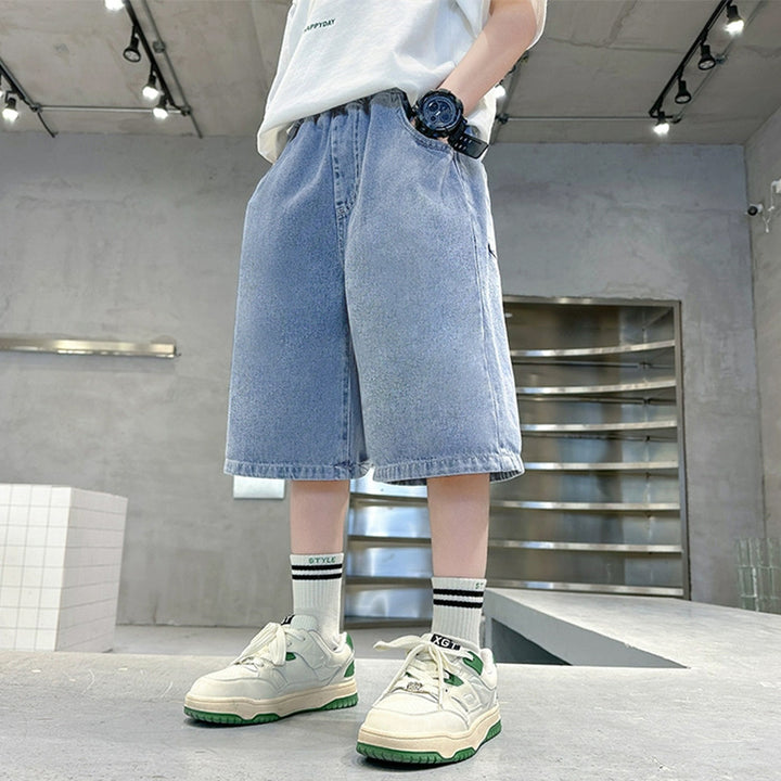 Unisex lässige Jeansshorts mit breitem Schnitt Drune