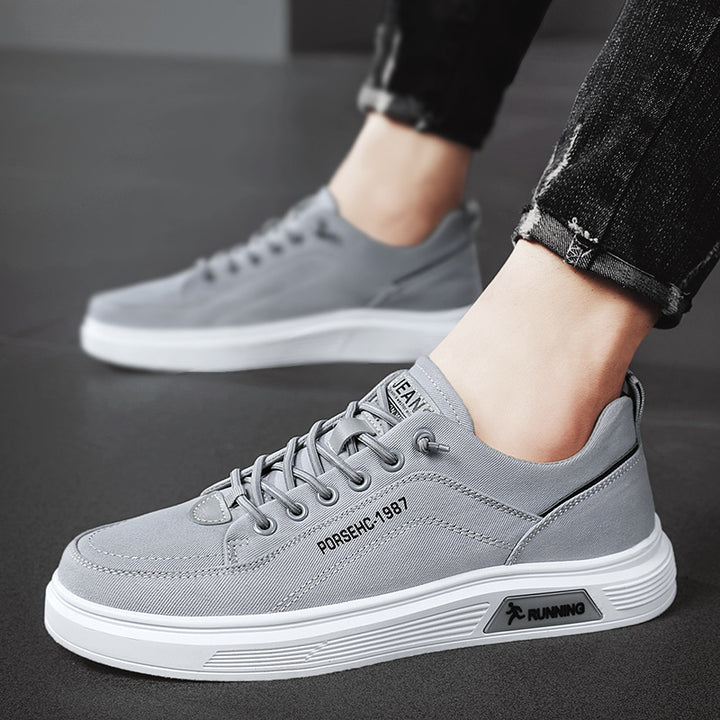 Unisex leichte Canvas-Sneaker mit erhöhtem Plateau-Laufsohle und atmungsaktivem Textiloberteil Drune