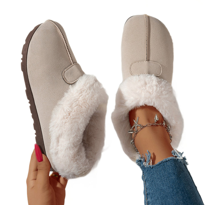 Damen Fuzzy Hausschuhe mit flauschigem Innenfutter Drune