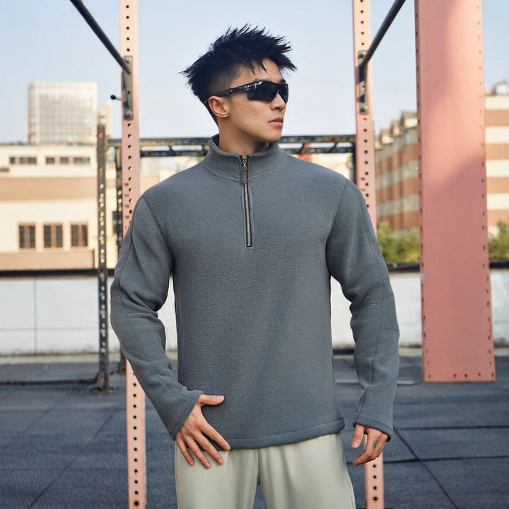 Drune | Aus Fleece Lockere Passform Hoher Kragen Reißverschluss Weich und Warm