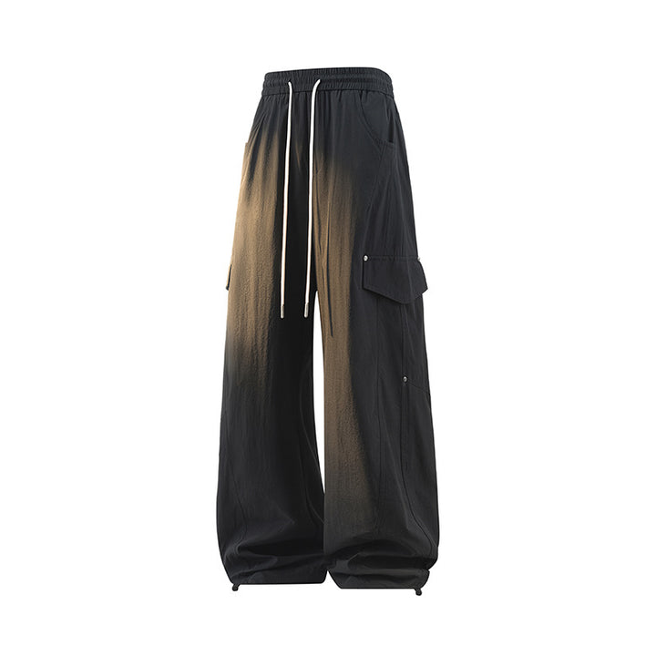 Damen Extraweite Cargo-Hose mit Tunnelzugbund, Klappentaschen und verstellbarem Beinabschluss Drune