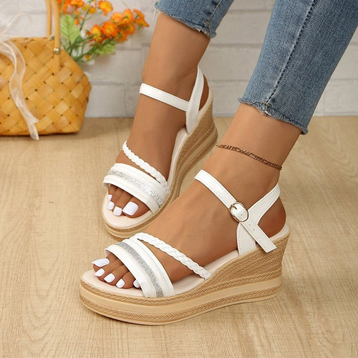 Damen Wedge-Sandalen mit elegantem Riemendesign Drune