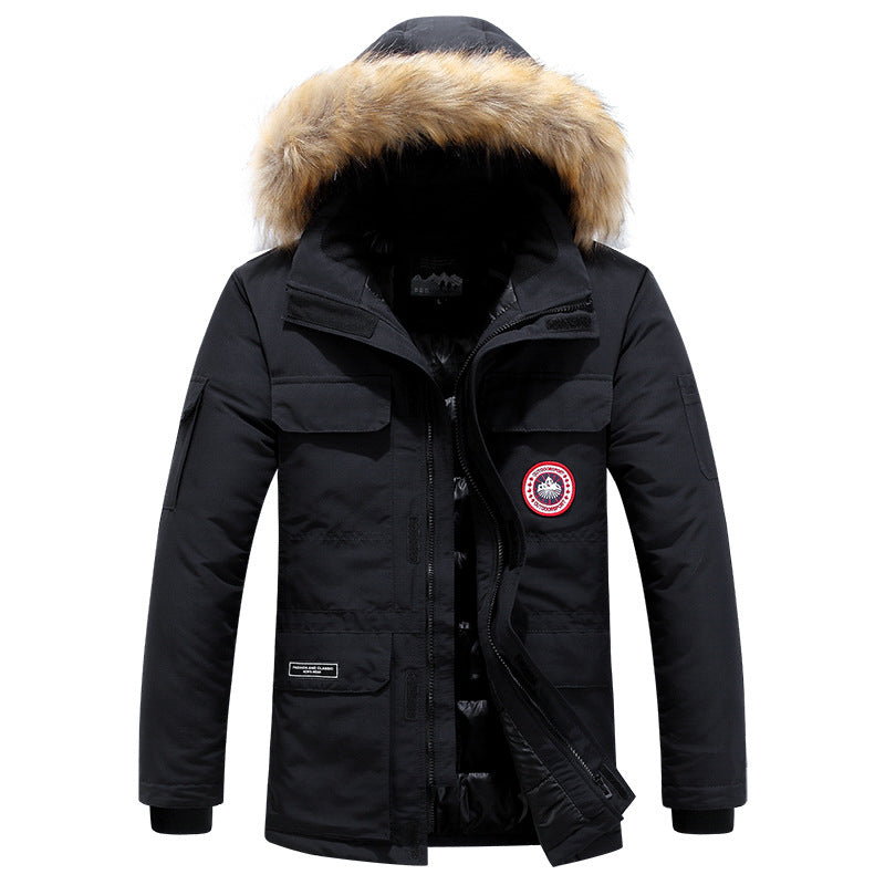 Herren Wärmeisolierender Winterparka mit Kunstfellkapuze und Funktionsfutter Drune