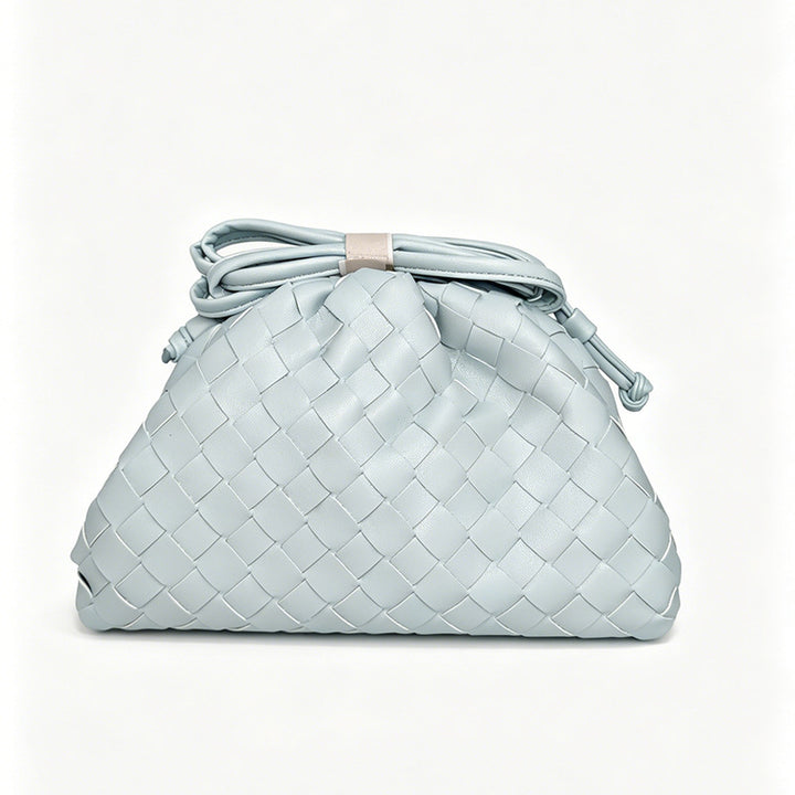 Drune | Leder Umhängetasche für Damen - Minimalistische Gewebte Tasche