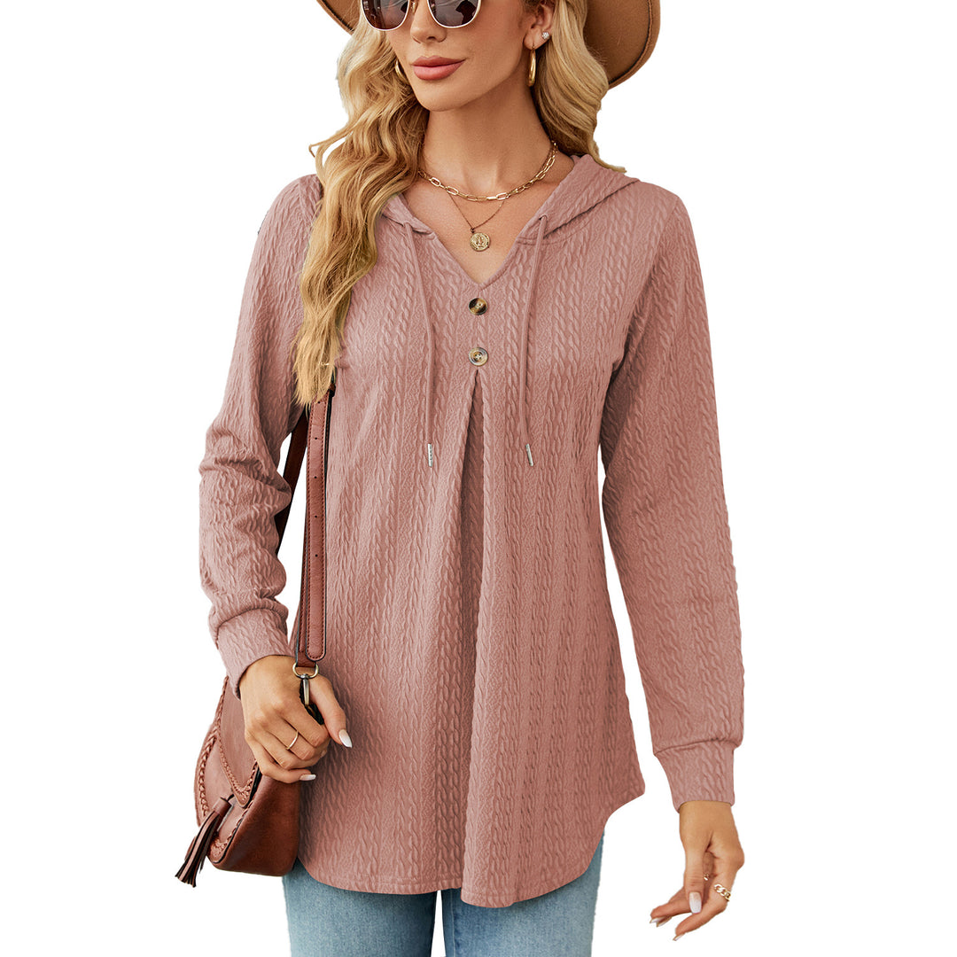 Damen Langarm Hoodie mit strukturiertem Design Drune