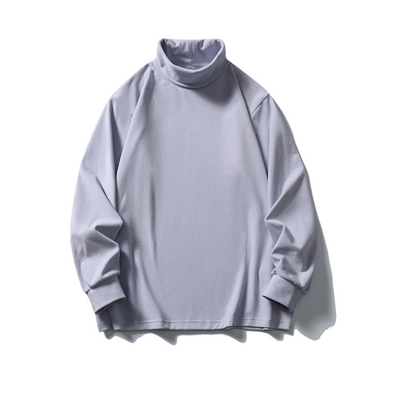 Unisex Oversize-Halbrollkragenpullover aus feinem Jersey mit Raglanärmeln und gerippten Bündchen Drune
