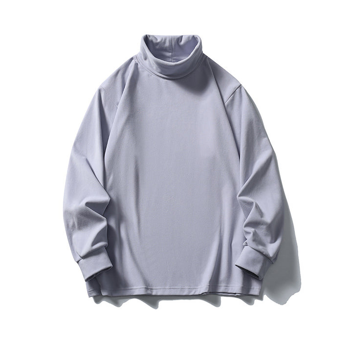 Unisex Oversize-Halbrollkragenpullover aus feinem Jersey mit Raglanärmeln und gerippten Bündchen Drune