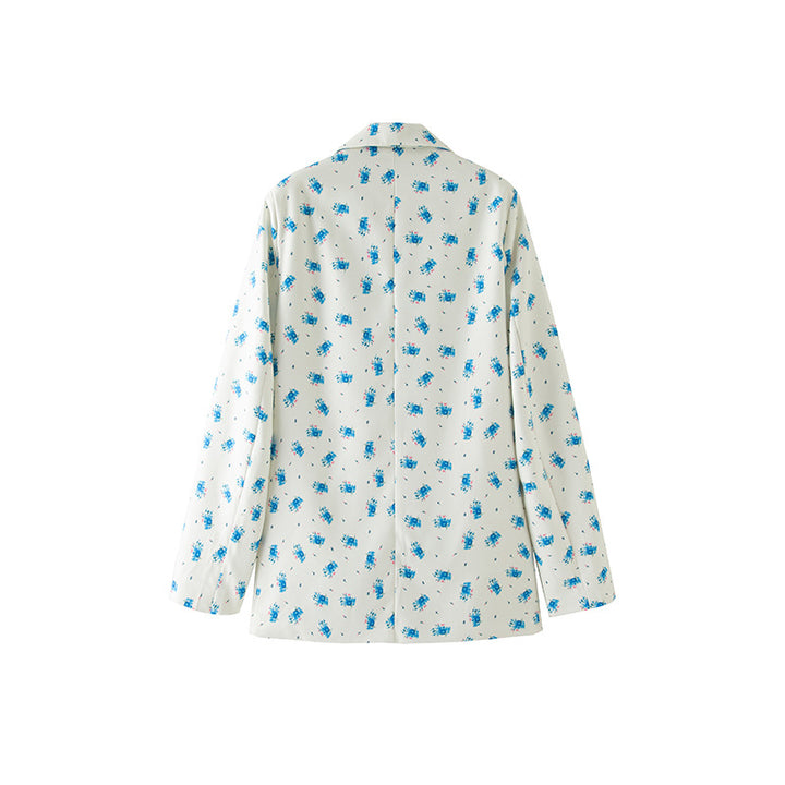 Damen Blazer mit floralem Muster Drune