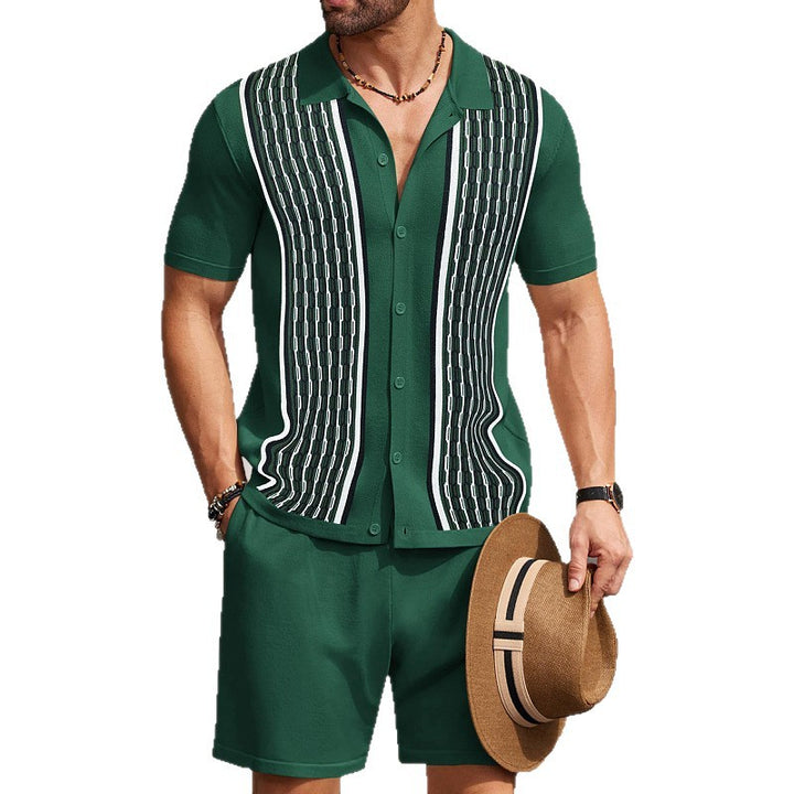 Herren Kurzarmhemd mit strukturiertem Design Drune