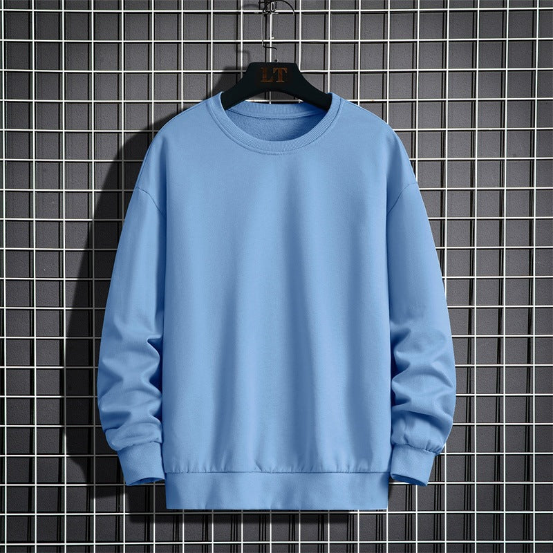 Herren Schlichtes Oversize Rundhals‑Sweatshirt aus schwerer Baumwollmischung mit gerippten Bündchen Drune