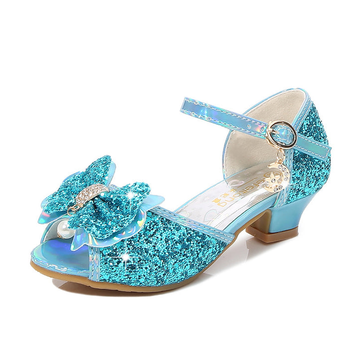 Mädchen Glitzernde Ballerinas mit Schleifenakzent Drune
