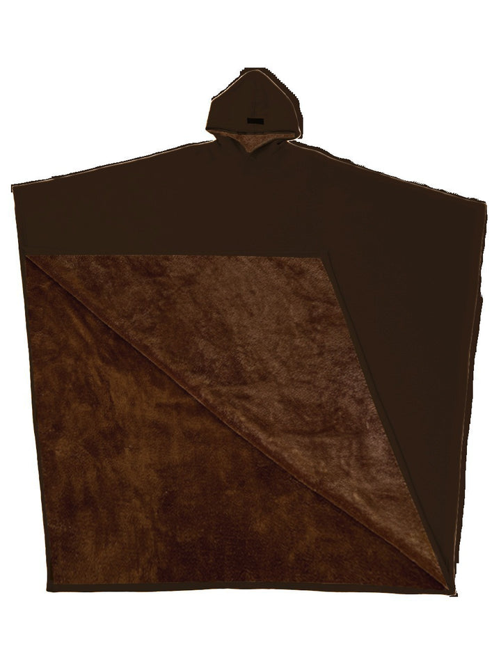 Unisex nan extra-großer Kapuzen-Poncho Kuschelüberwurf mit Mikrofleece-Innenfutter und Thermo-Wärmespeicher Drune