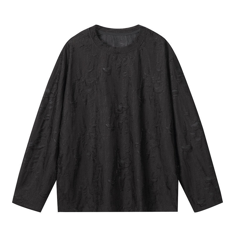 Herren Oversize-Sweatshirt mit ausgefranstem Look und strukturierter Rippoptik Drune