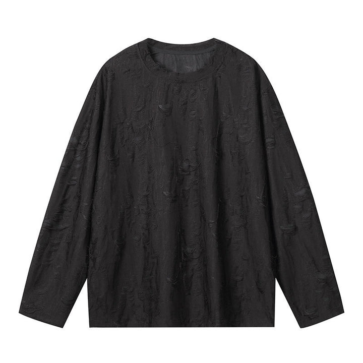 Herren Oversize-Sweatshirt mit ausgefranstem Look und strukturierter Rippoptik Drune