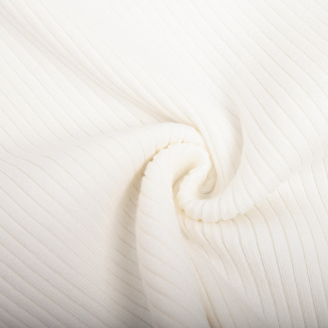 Damen Eleganter, gerippter Pullover mit tiefem V-Ausschnitt Drune