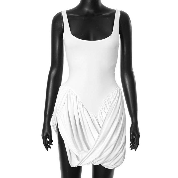 Damen eleganter Badeanzug mit modernem Drapierungsdesign Drune