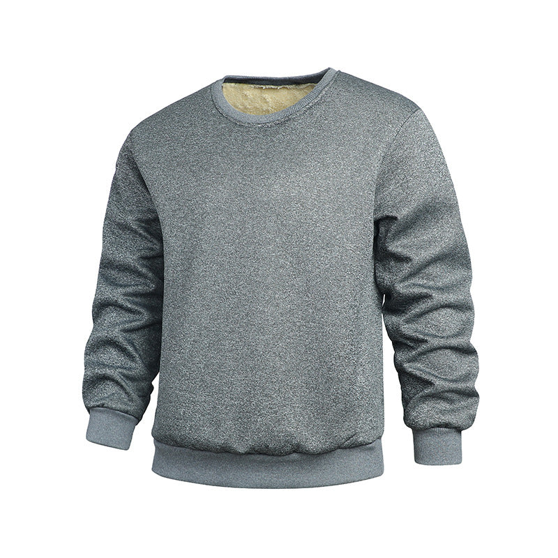 Herren bequemer und warmer Rundhalspullover aus Fleece Drune