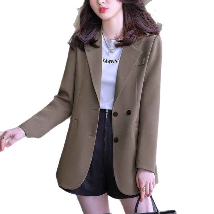Damen klassischer Schnitt Blazer mit doppelter Knopfleiste Drune