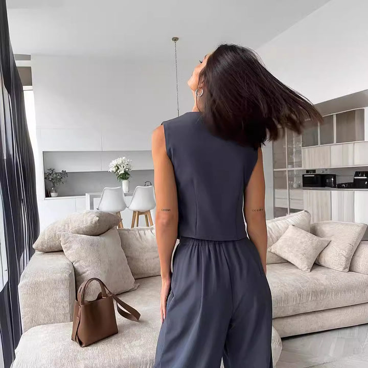 Damen elegante Weste mit komfortablem Schnitt Drune