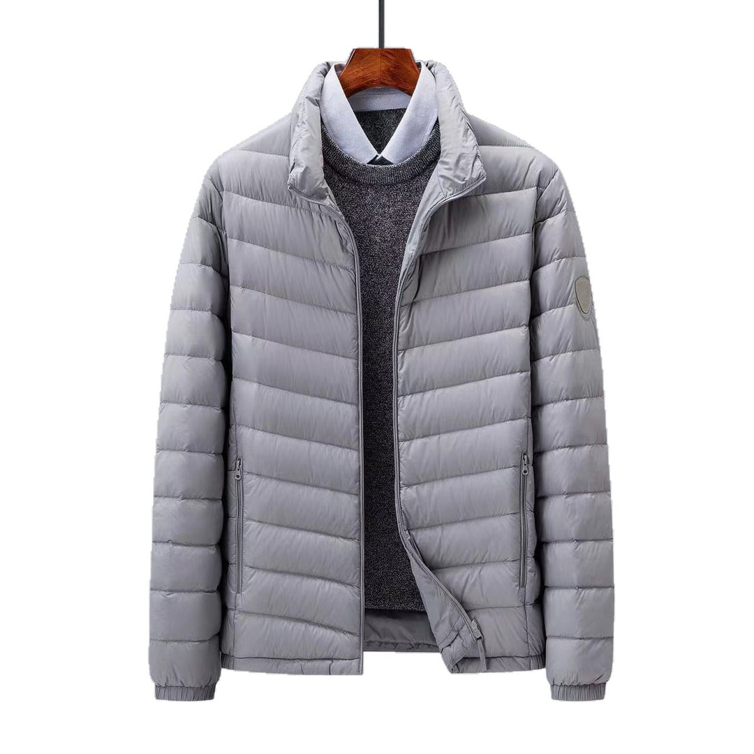 Herren Stepp-Übergangsjacke mit Stehkragen und Reißverschlusstaschen Drune