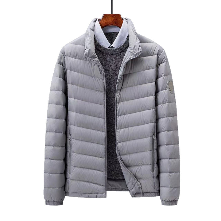 Herren Stepp-Übergangsjacke mit Stehkragen und Reißverschlusstaschen Drune