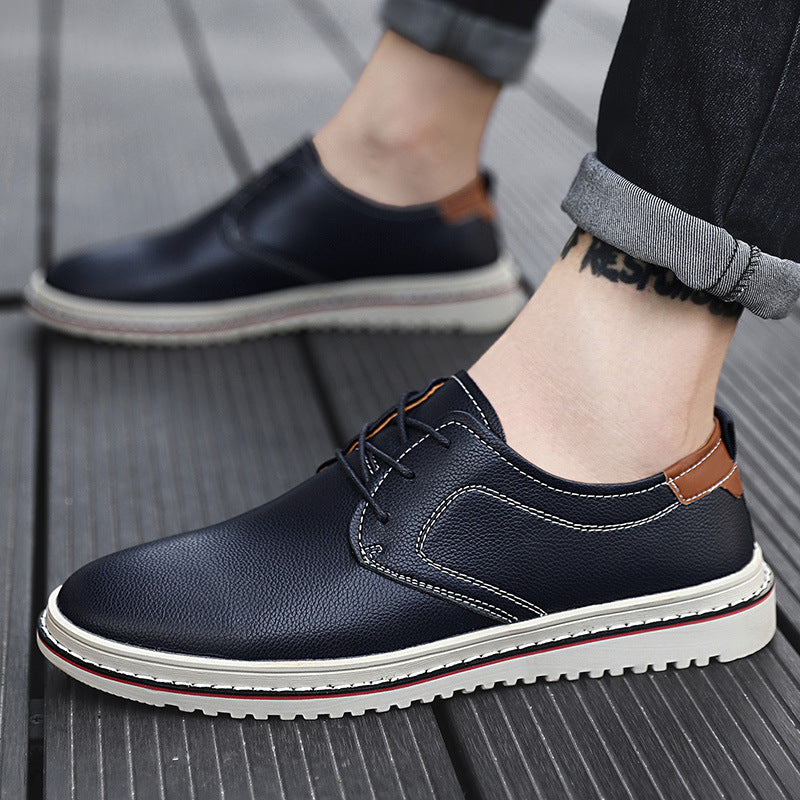 Herren Elegante Freizeit-Schnürschuhe aus hochwertigem Leder Drune