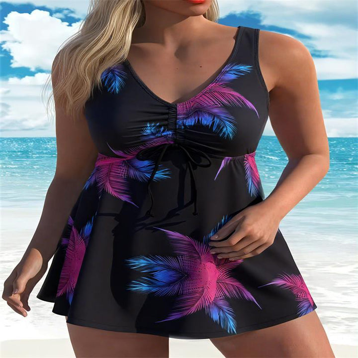 Damen tankini mit weiterem Schnitt und floralem Design Drune