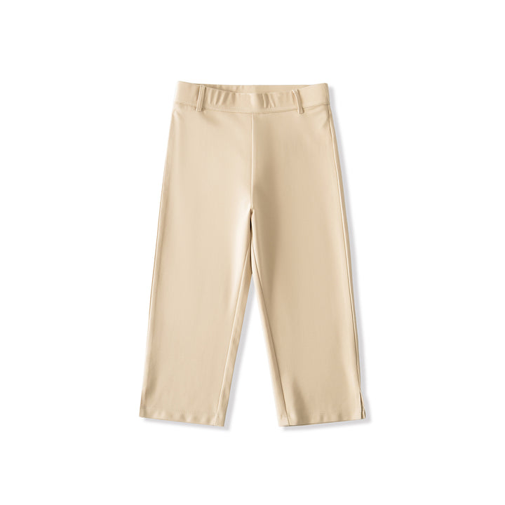 Damen Capri-Stretchhose mit hohem Bund, schmaler Silhouette und Bein-Schlitz Drune