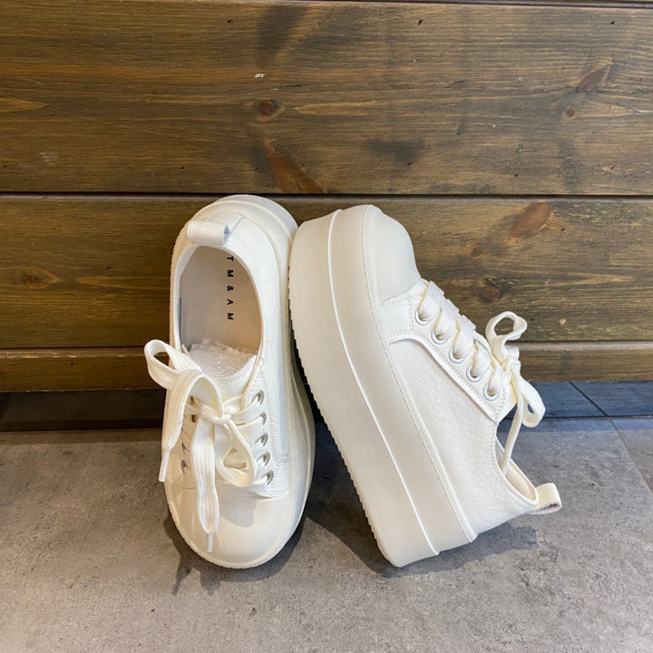 Damen Plateau-Sneaker mit robuster Gummisohle und komfortabler Dämpfung Drune