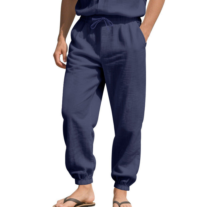 Herren Leichte Haremshose aus atmungsaktivem Material mit seitlichen Taschen Drune