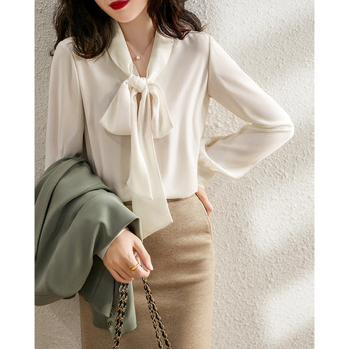 Damen Elegante Bluse mit Schleifendetail Drune 1789268628