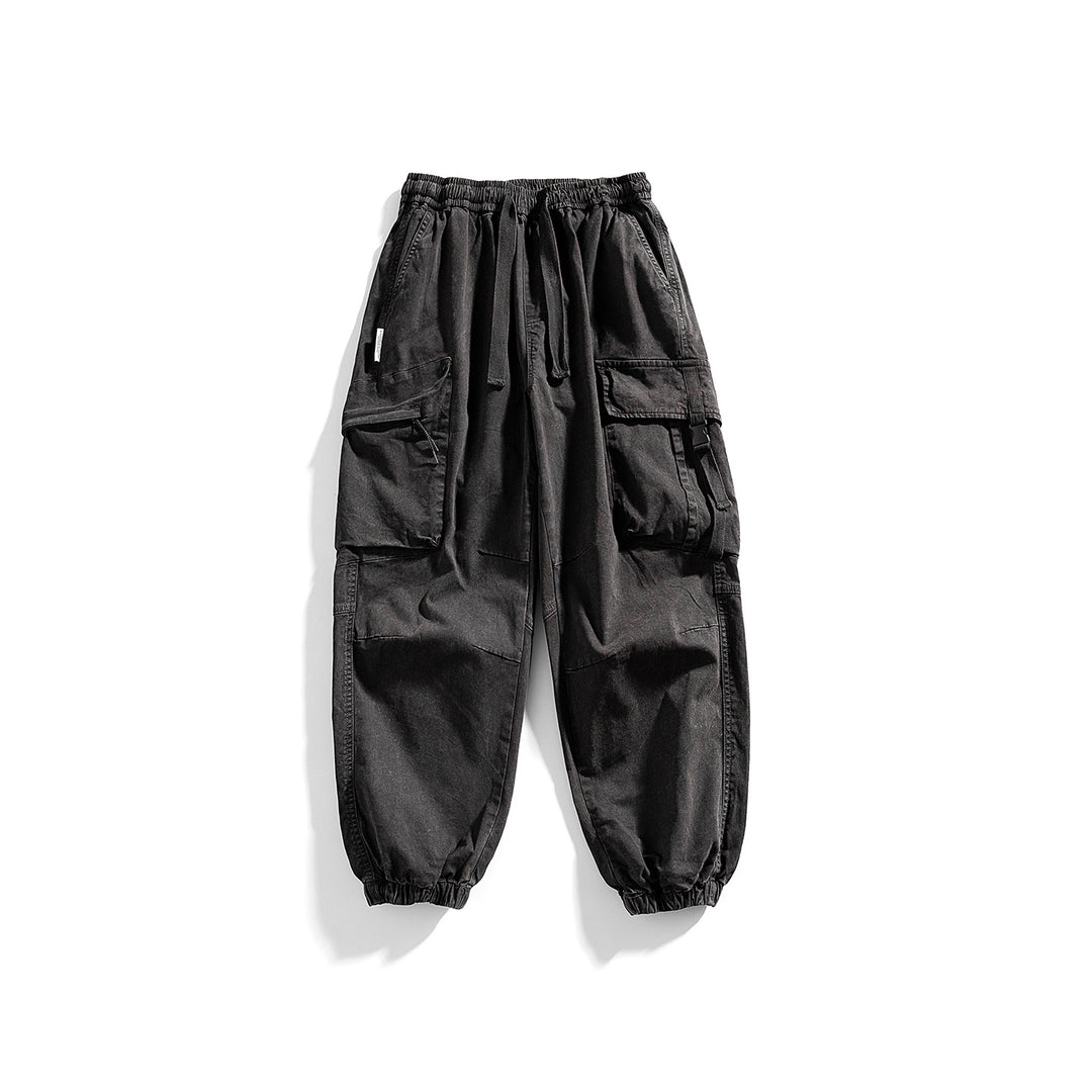 Herren Utility-Cargo-Jogger mit Gummibund, Mehrfachtaschen und Kordelzug Drune