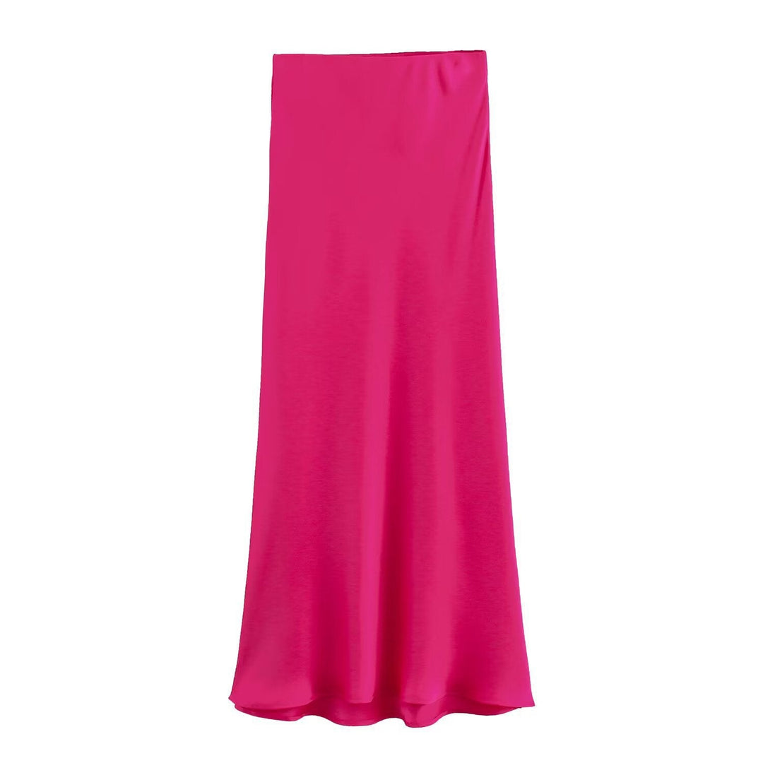Damen langer Satinrock Drune