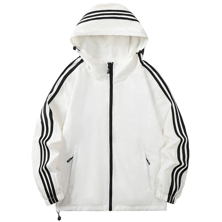 Herren Sportliche Übergangsjacke mit Kapuze und reflektierenden Akzenten Drune