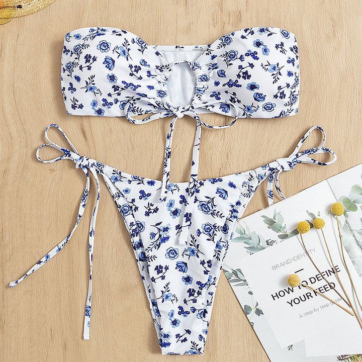 Damen Bandeau-Bikini mit raffiniertem Schleifen-Design Drune