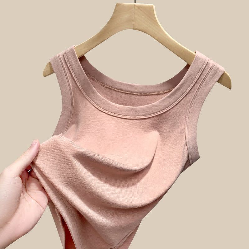 Damen Ärmelloses Basic-Top Aus Hochwertigem Material Drune