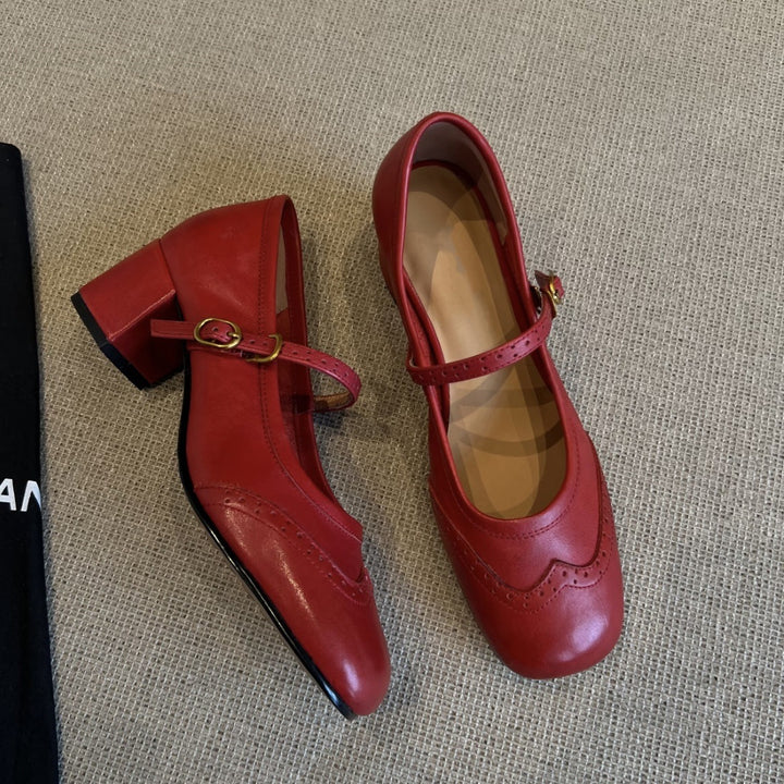 Damen Mary Jane Absatzschuhe Drune