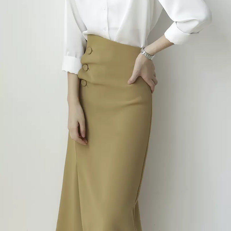 Damen Elegante Bleistiftrock mit asymmetrischem Schnitt Drune