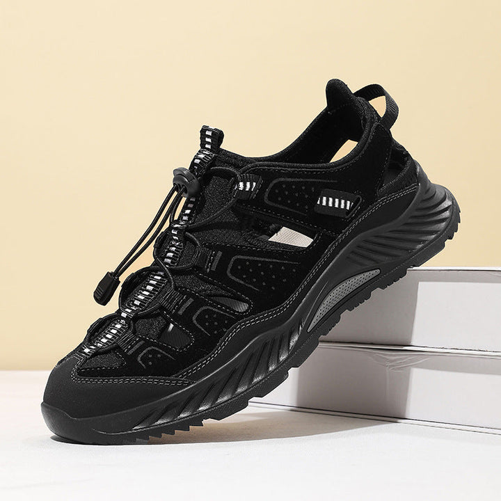 Herren Sportliche Wander-Sandalen mit rutschfester Sohle und verstellbarem Riemen Drune