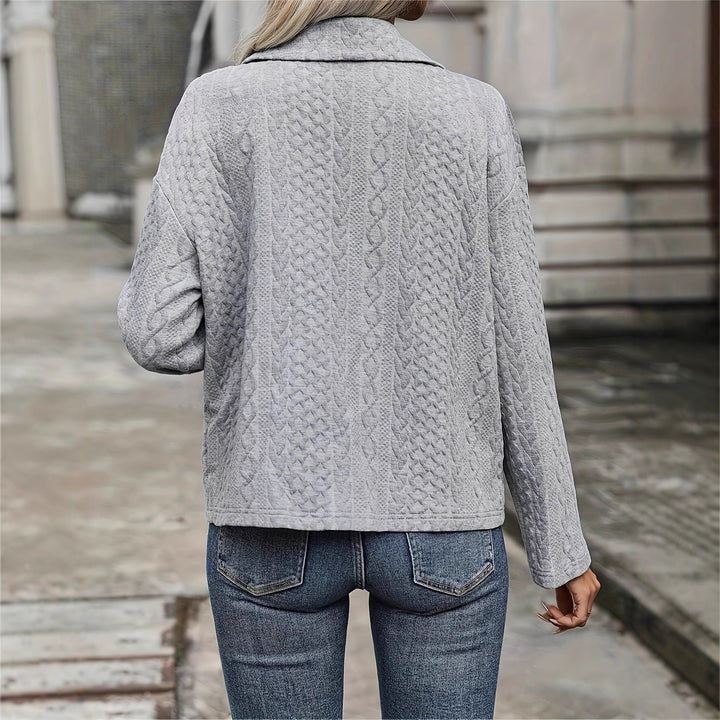 Damen Strukturierte Stepp-Hemdjacke mit Pattentaschen Drune