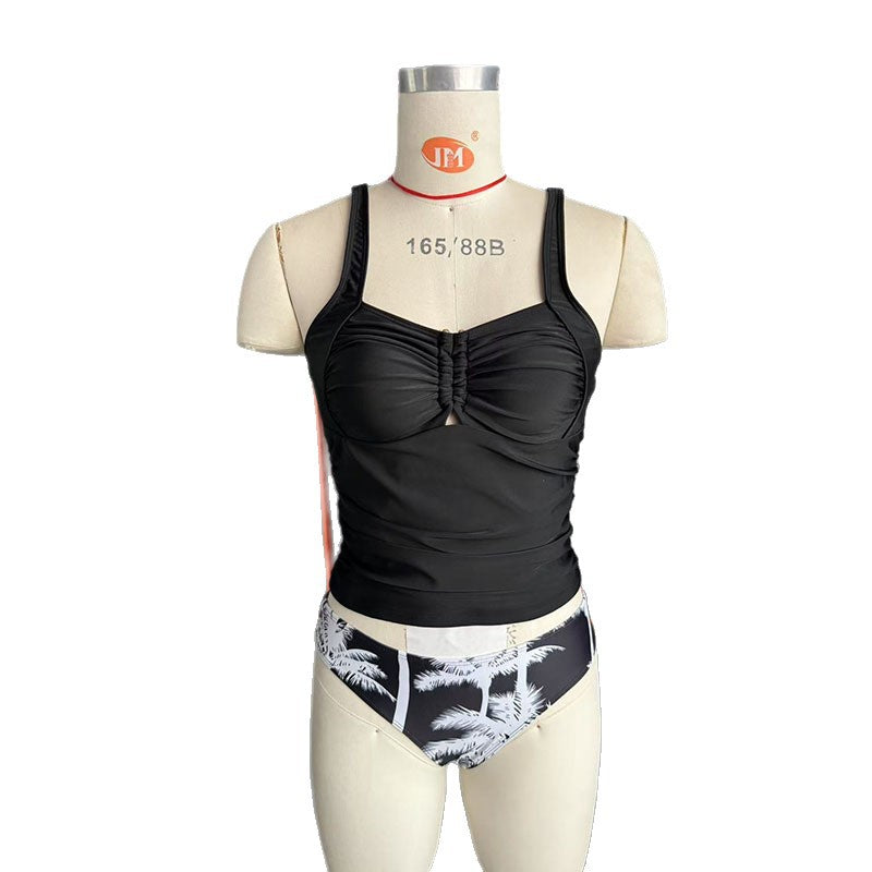 Damen Tankini-Set mit raffiniertem Oberteil und modischem Slip Drune