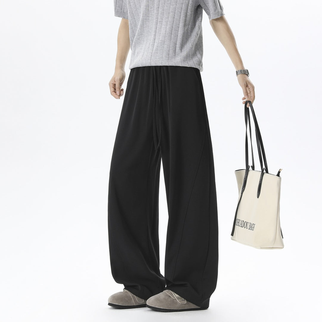 Herren Weite Relaxed-Freizeithose mit Tunnelzugbund & fließender Silhouette Drune